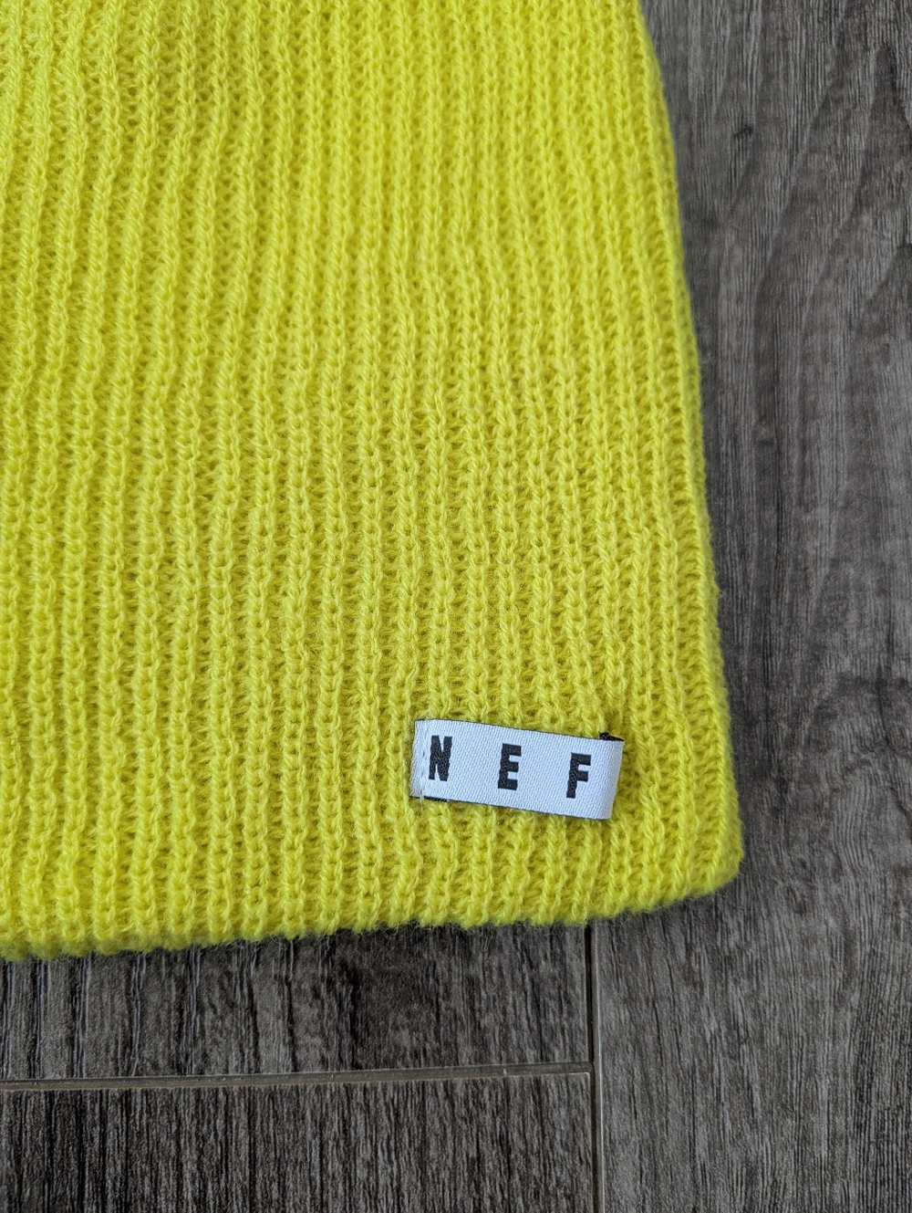 Neff Vibrant Yellow Ribbed Beanie - Picture 4 of 8